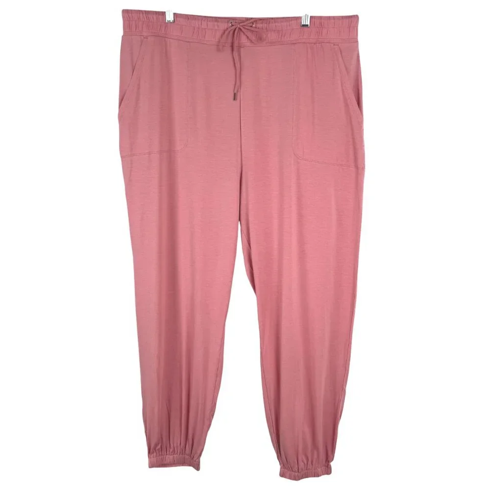 J. Crew‎ Eco Dreamiest Pajama Jogger Pant Womens 2XL Pink Stretch NWT PT-2598